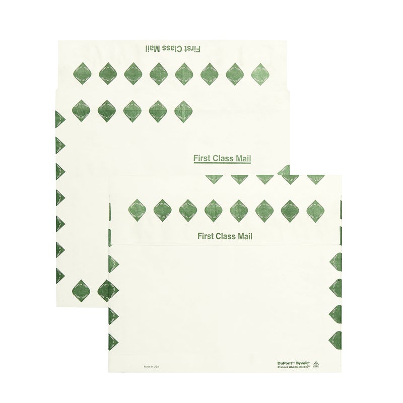 Quality Park Survivor R4440 Tyvek Booklet Expansion Mailer, 1st Class, 10 x 13 x 2, White, 18lb, 100/Box - Image 1